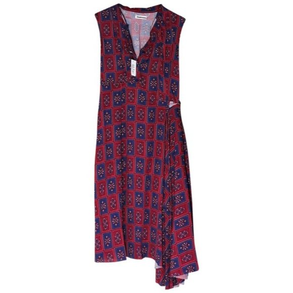 Balenciaga Burgundy Tiled Paisley Mid Length Casual Maxi Dress - Picture 4 of 12